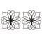 Set of 2 20"L Traditional Heart and Petal Iron Scroll Outdoor Wall Decor